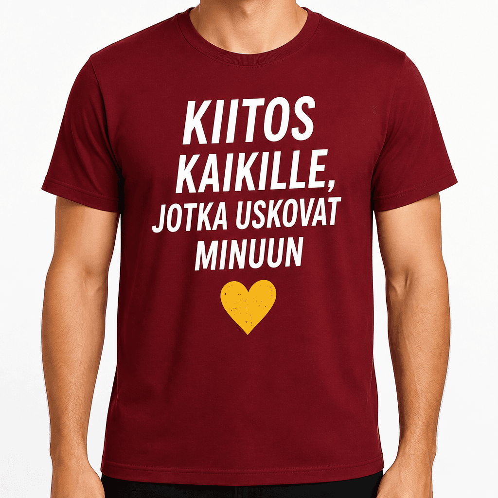 T-paita 18-vuotiaalle – Kiitos kaikille, jotka uskovat minuun