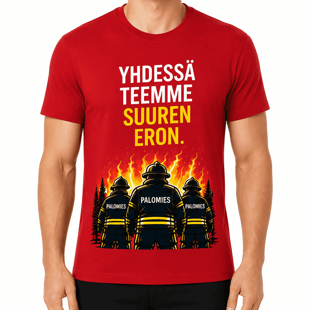 Palomies T-paita â YhdessĂ€ teemme suuren eron.
