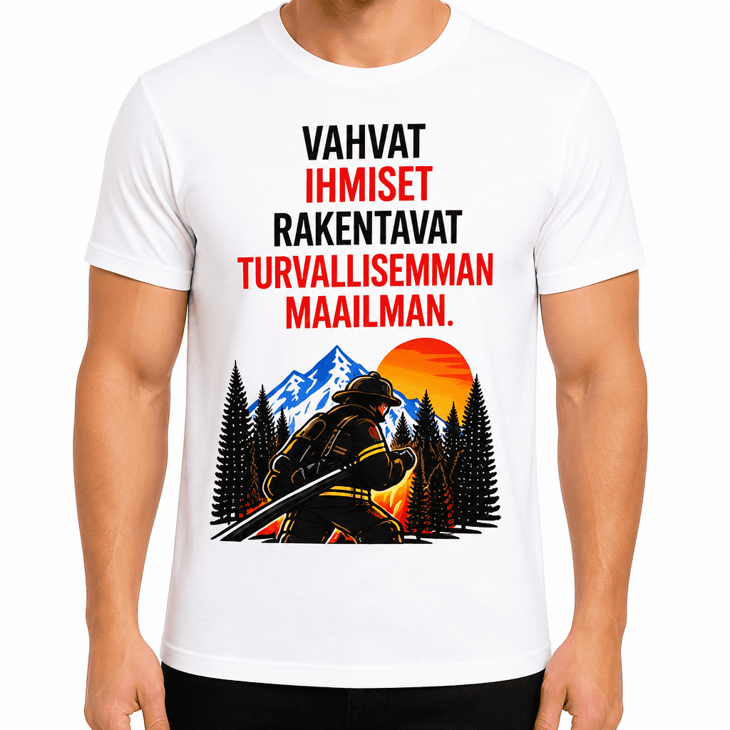 Palomies T-paita â Vahvat ihmiset rakentavat turvallisemman maailman.