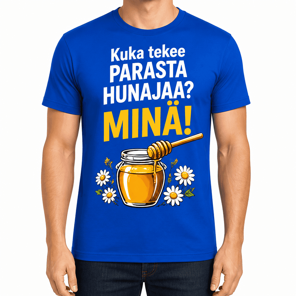 MehilĂ€ishoitaja T-paita â Kuka tekee PARASTA HUNAJAA? MINĂ!