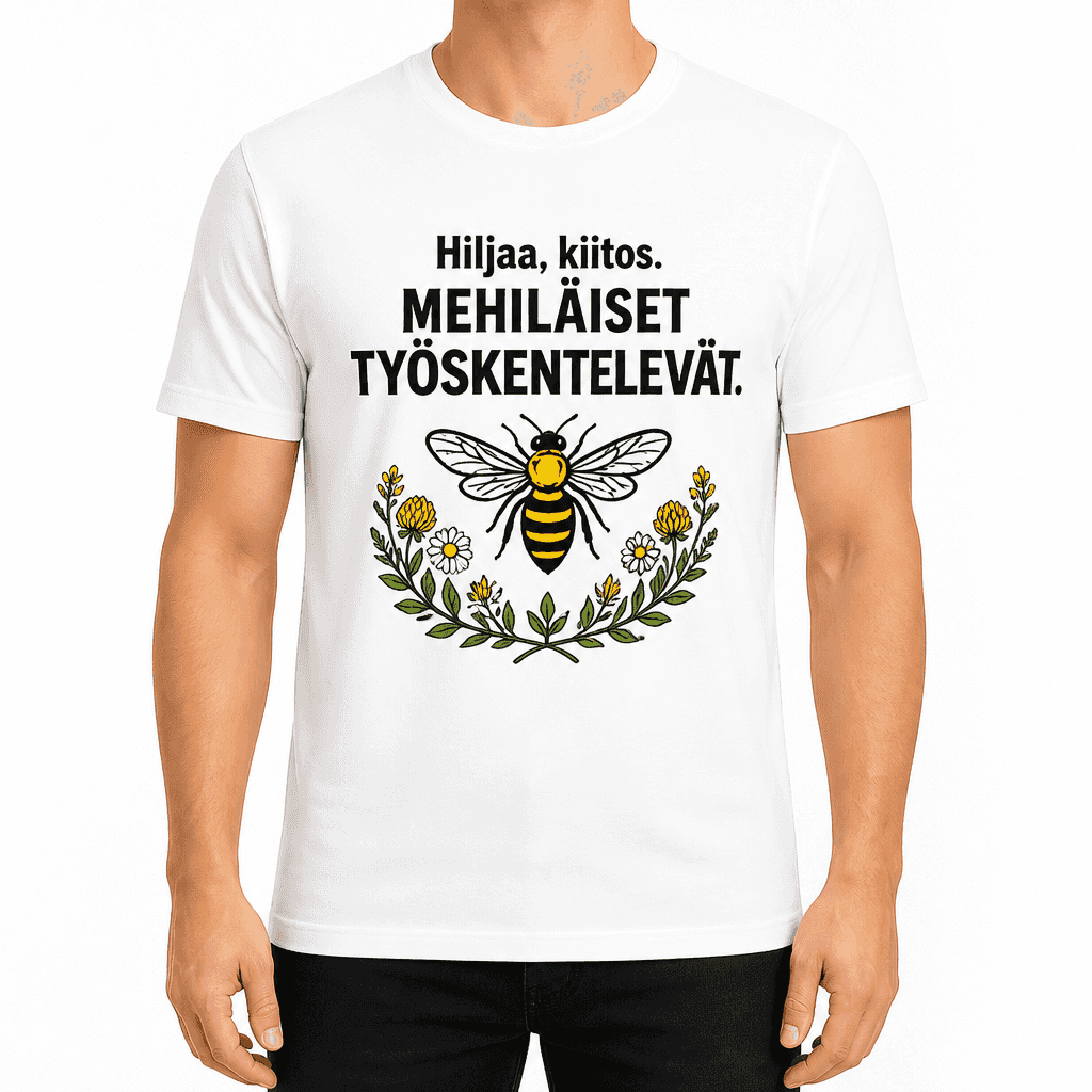 MehilĂ€ishoitaja T-paita â Hiljaa, kiitos. MehilĂ€iset työskentelevĂ€t.