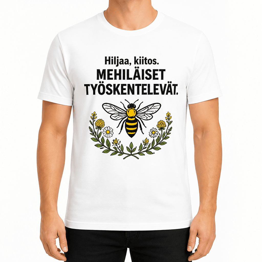 Mehiläishoitaja T-paita – Hiljaa, kiitos. Mehiläiset työskentelevät.