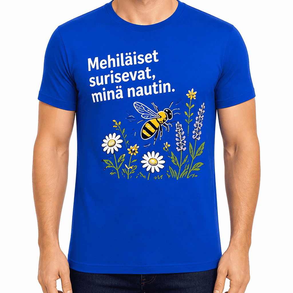 MehilĂ€ishoitaja T-paita â MehilĂ€iset surisevat, minĂ€ nautin.