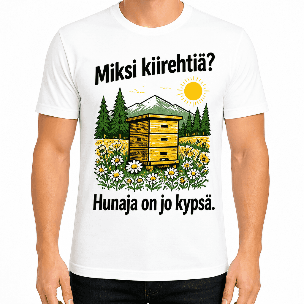 MehilĂ€ishoitaja T-paita â Miksi kiirehtiĂ€? Hunaja on jo kypsĂ€.