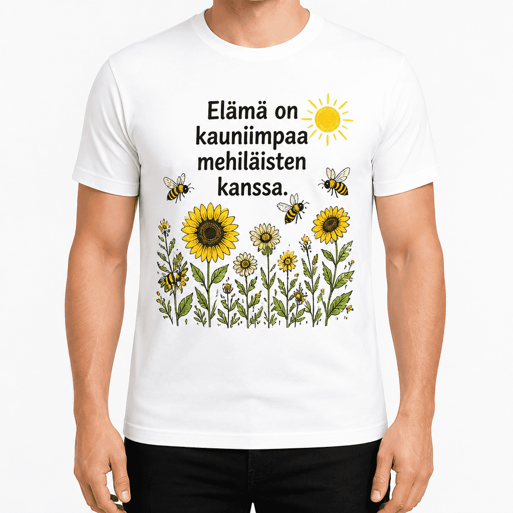 MehilĂ€ishoitaja T-paita â ElĂ€mĂ€ on kauniimpaa mehilĂ€isten kanssa.