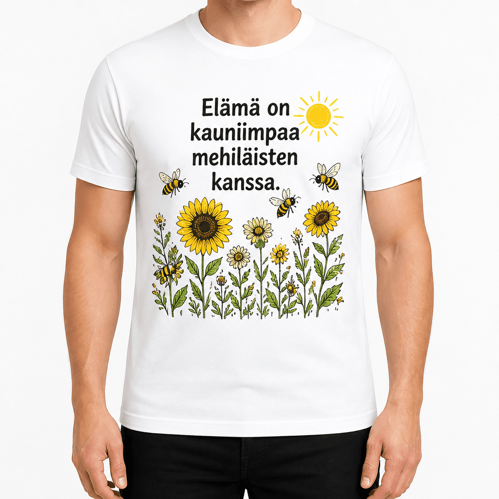 Mehiläishoitaja T-paita – Elämä on kauniimpaa mehiläisten kanssa.