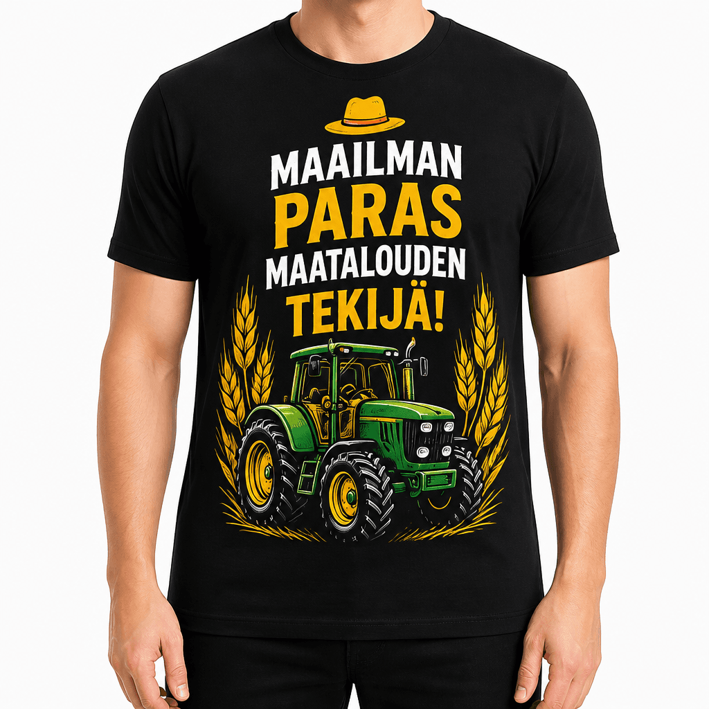 Maatilan T-paita – MAAILMAN PARAS MAATALOUDEN TEKIJÄ!