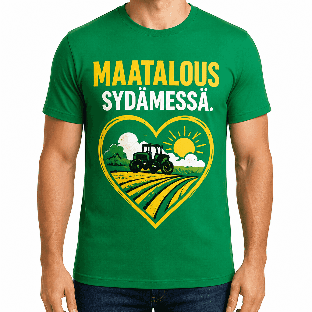 Maatilan T-paita – MAATALOUS SYDÄMESSÄ.