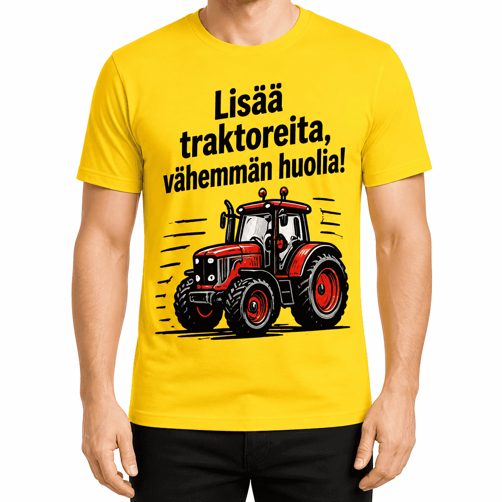 Maatilan T-paita – Lisää traktoreita, vähemmän huolia!