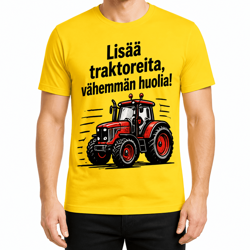Maatilan T-paita – Lisää traktoreita, vähemmän huolia!