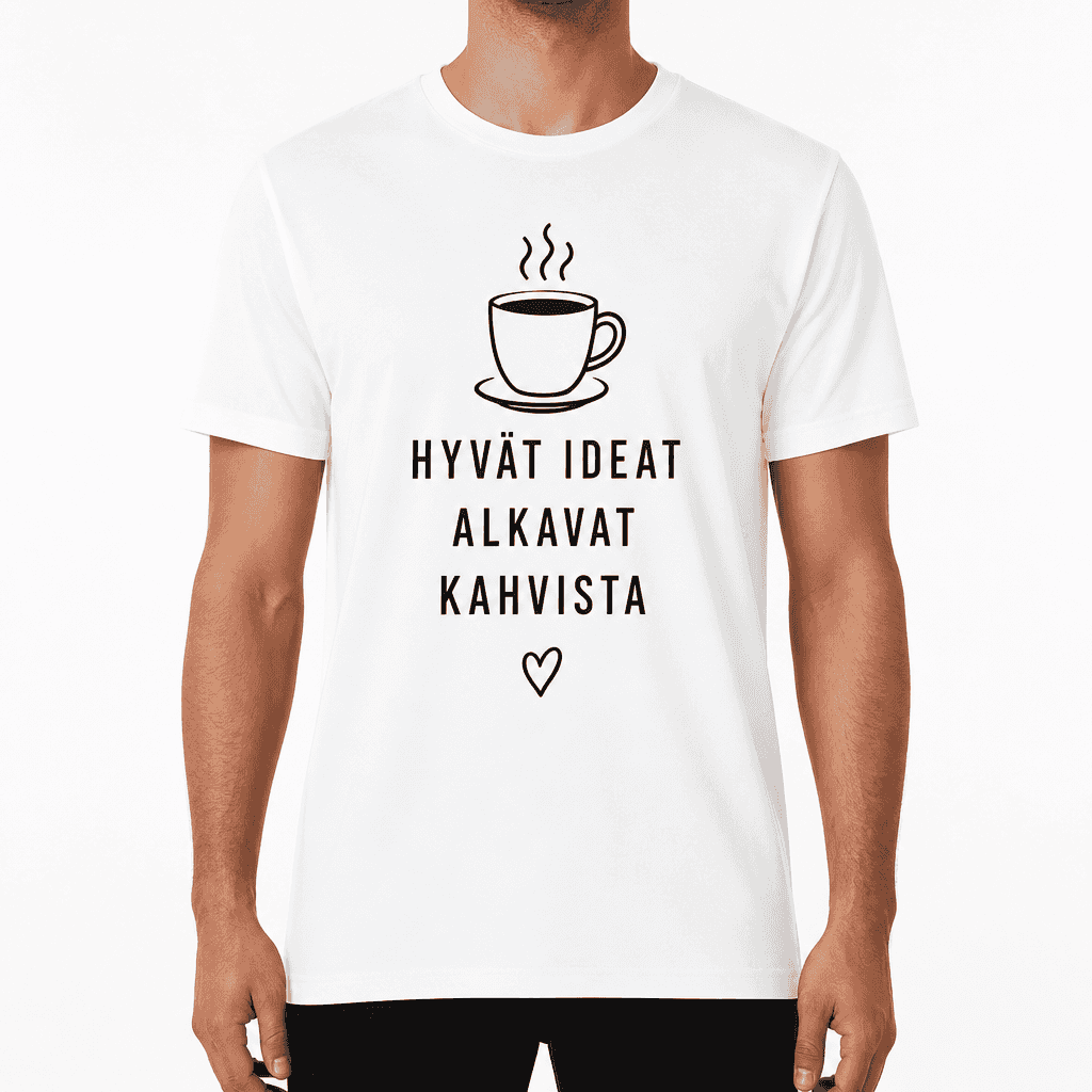 Työkaveri-T-paita – HYVÄT IDEAT ALKAVAT KAHVISTA