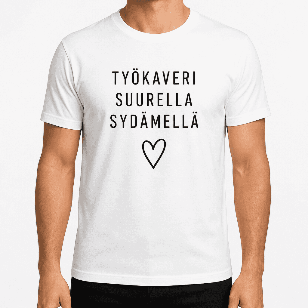Työkaveri-T-paita – TYÖKAVERI SUURELLA SYDÄMELLÄ