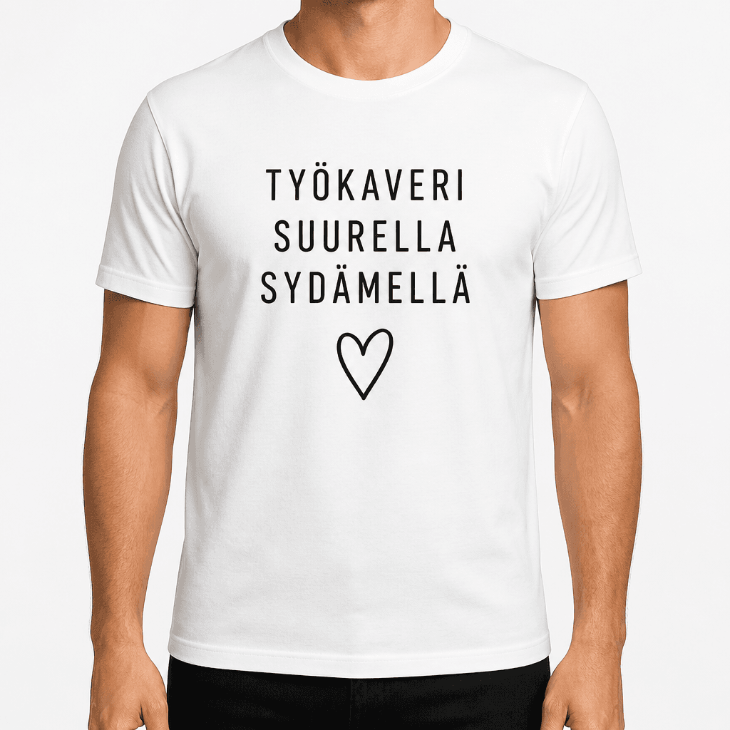 Työkaveri-T-paita – TYÖKAVERI SUURELLA SYDÄMELLÄ