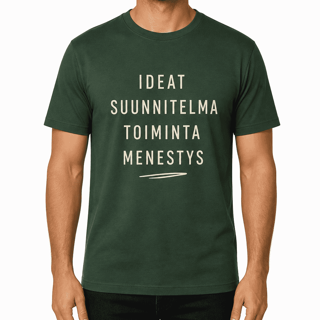 Työkaveri-T-paita – IDEAT SUUNNITELMA TOIMINTA MENESTYS