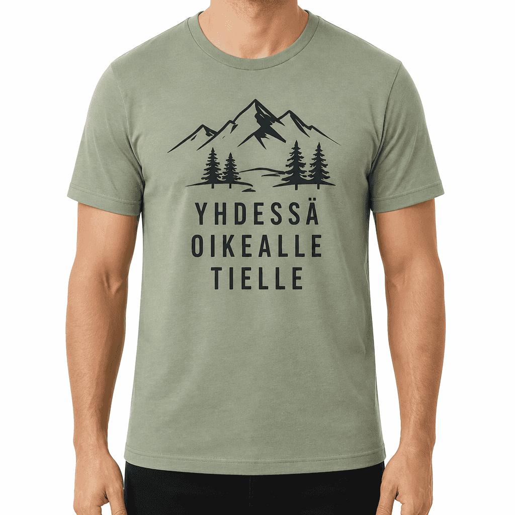 Työkaveri-T-paita – YHDESSÄ OIKEALLE TIELLE