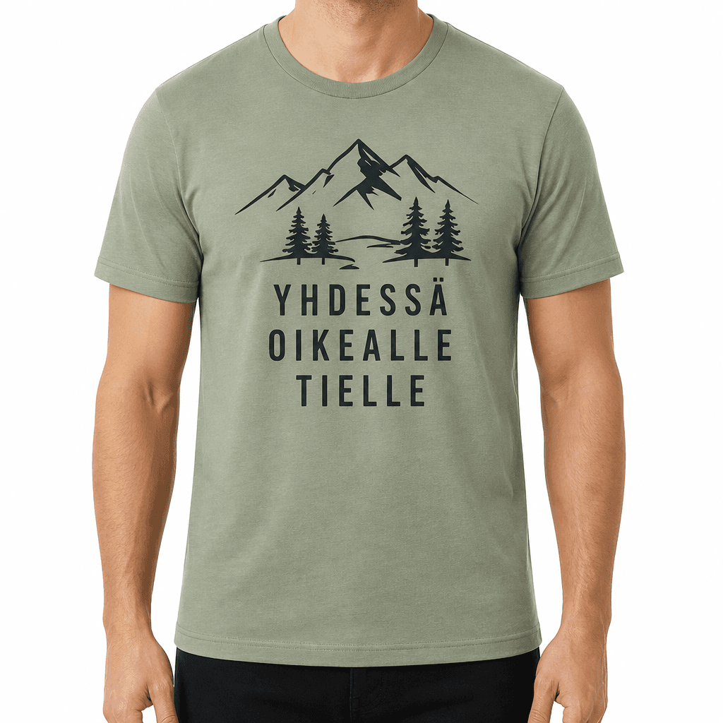 Työkaveri-T-paita – YHDESSÄ OIKEALLE TIELLE
