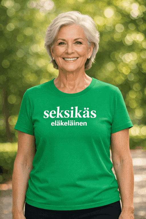 Hauska t-paita SEXY eläkeläinen