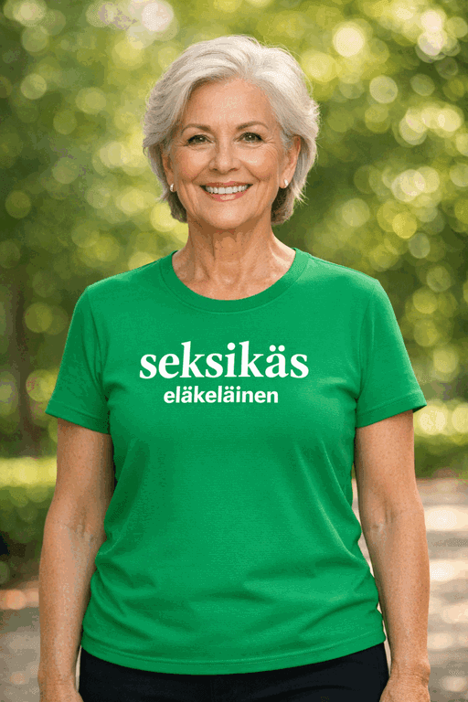 Hauska t-paita SEXY eläkeläinen