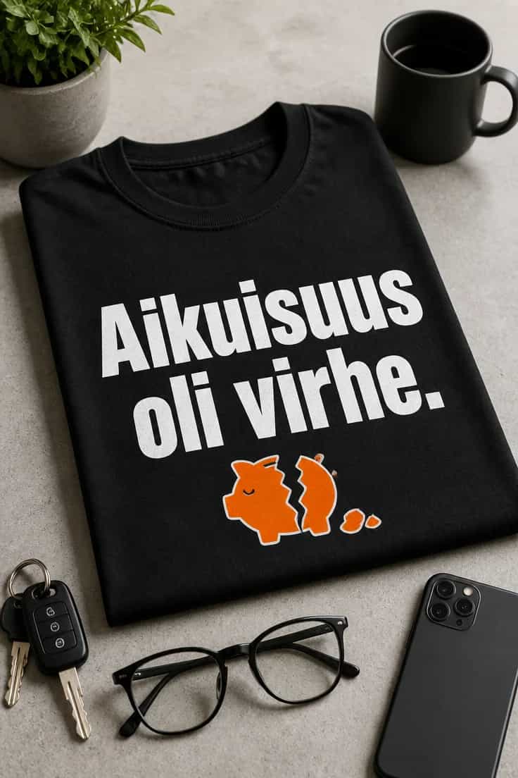 Aikuisten t-paita - Aikuisuus oli virhe.