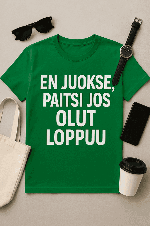En juokse, paitsi jos olut loppuu - T-paita
