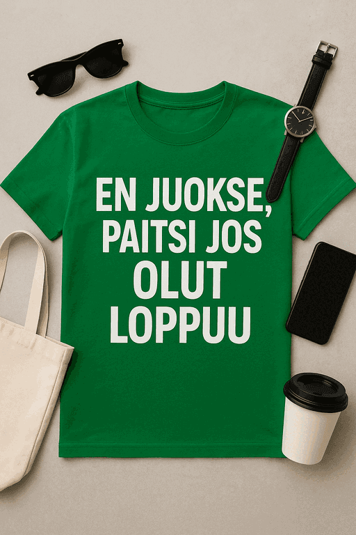 En juokse, paitsi jos olut loppuu - T-paita