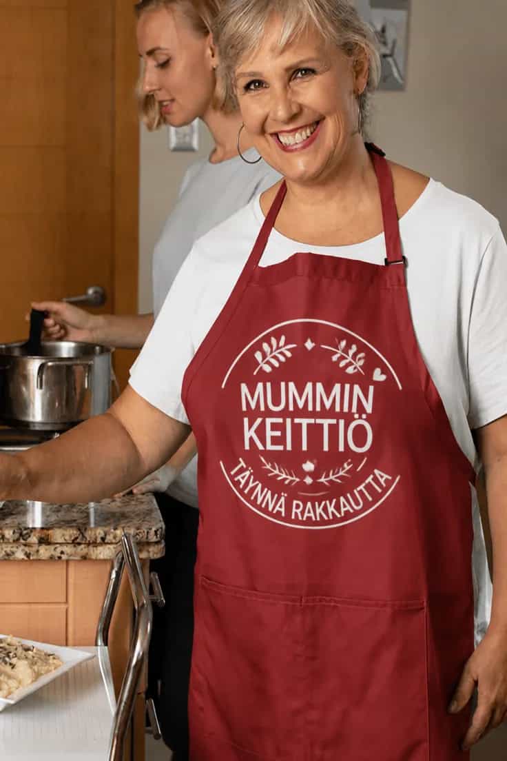 Esiliina Mummin keittiö täynnä rakkautta
