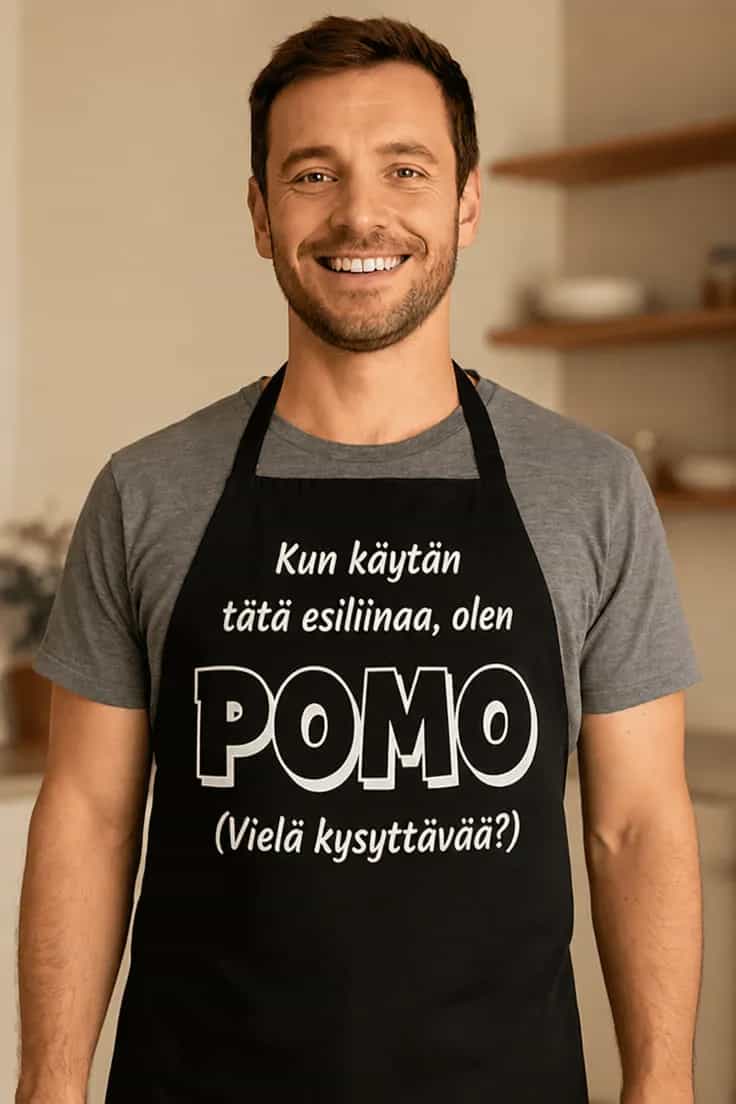 Esiliina Olen pomo – Kun käytän tätä esiliinaa, olen