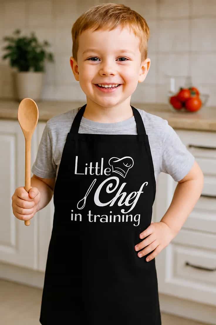 Esiliina Pieni kokki harjoittelee | Little Chef in training