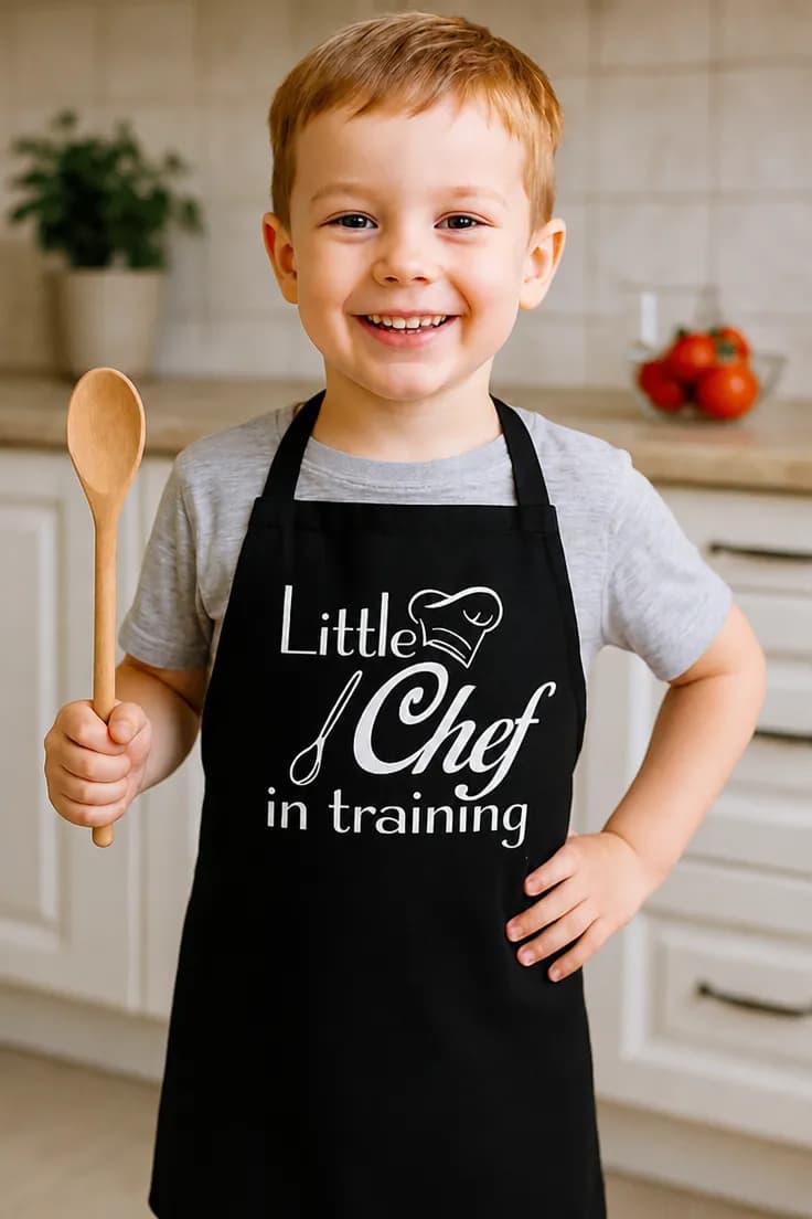 Esiliina Pieni kokki harjoittelee | Little Chef in training