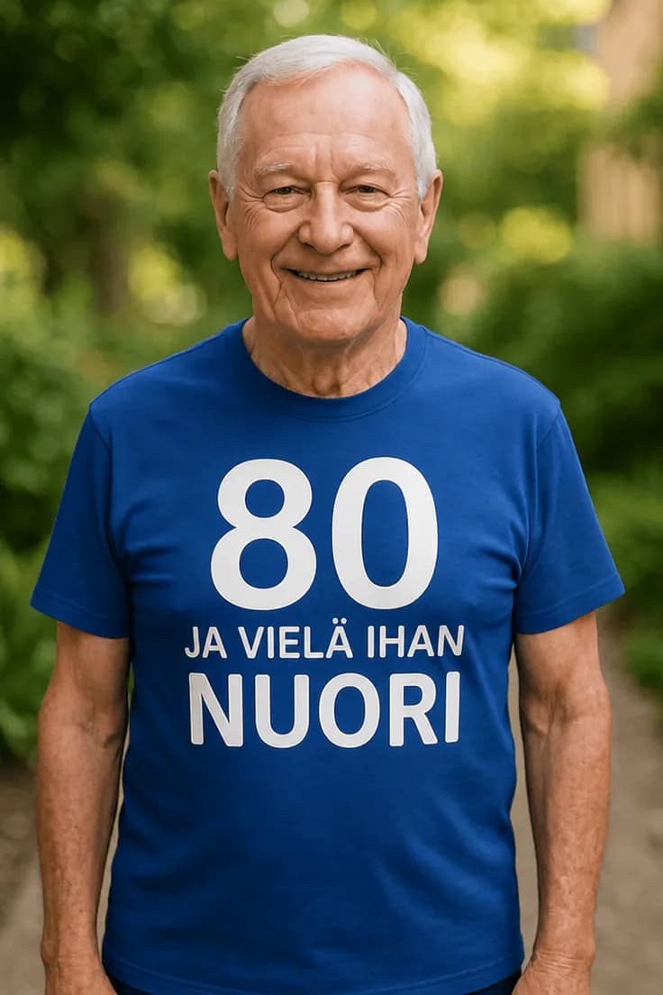 80 ja vielä nuori – klassinen t-paita