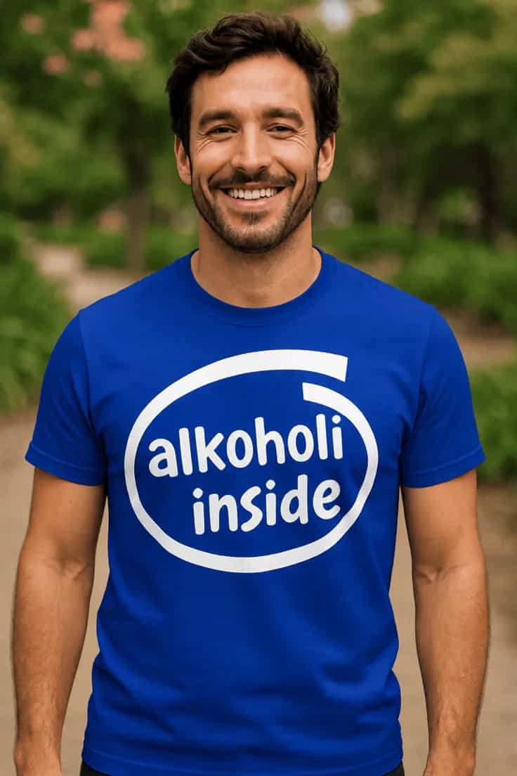 Hauska t-paita Alkoholi inside