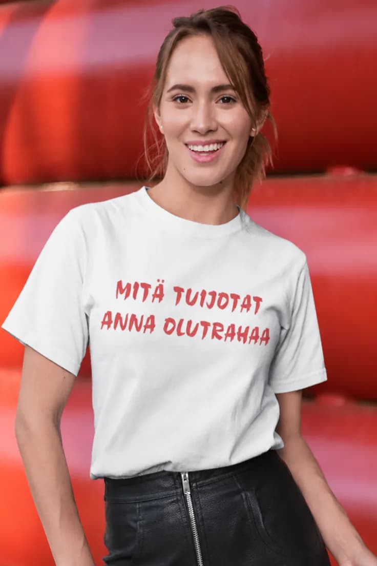 Hauska t-paita Anna olutrahaa