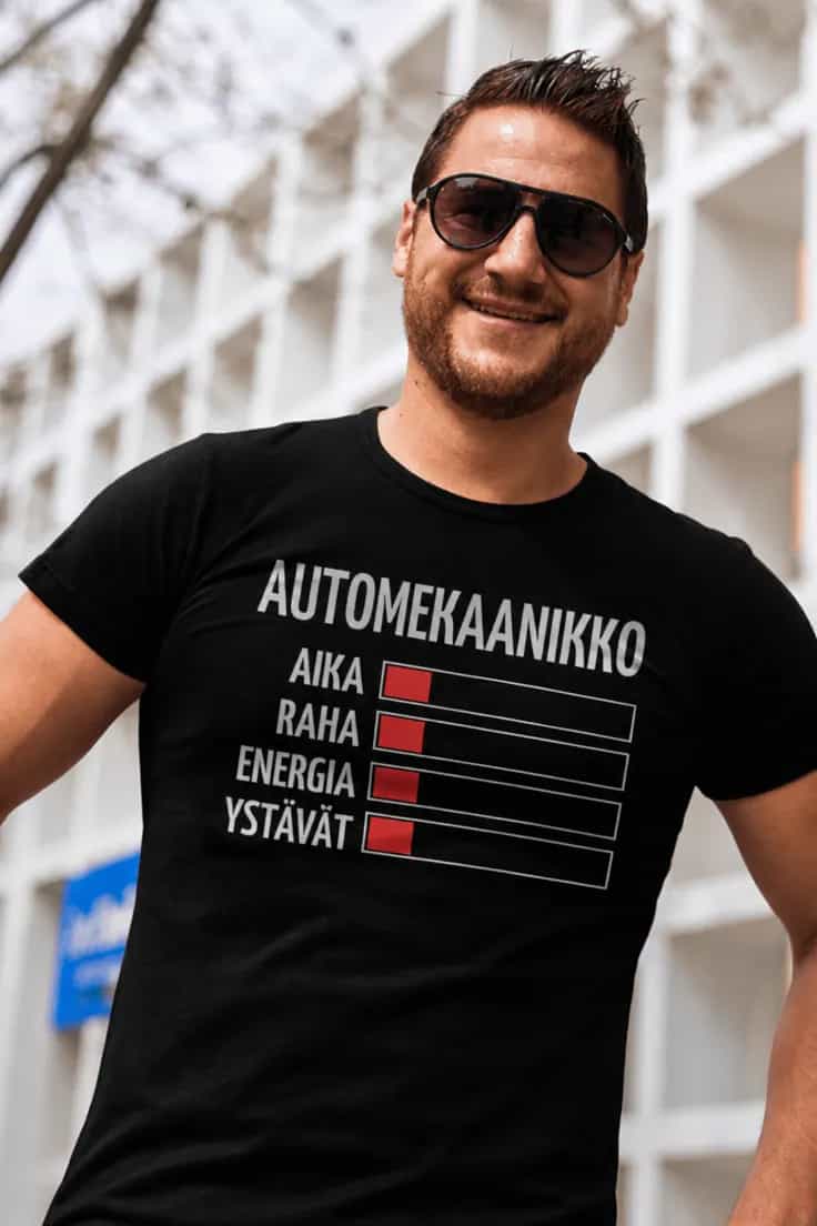 Hauska t-paita Automekaanikon energia