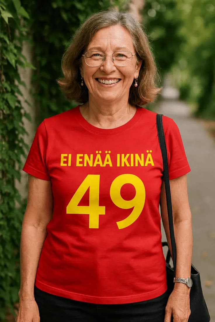 Hauska t-paita Ei enää ikinä 49 | EI ENÄÄ IKINÄ