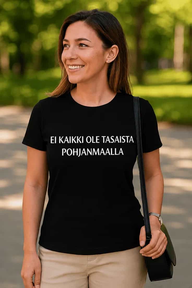 Hauska t-paita Ei kaikki ole tasaista