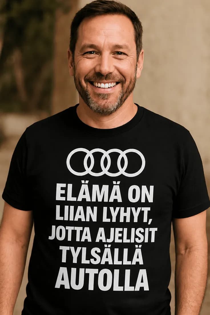 T-paita Elämä on liian lyhyt valitsemallasi automerkillä