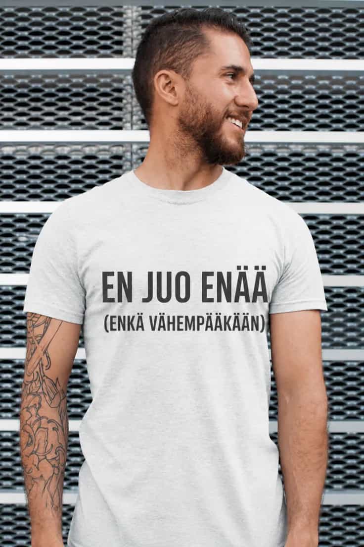 Hauska t-paita En juo enää