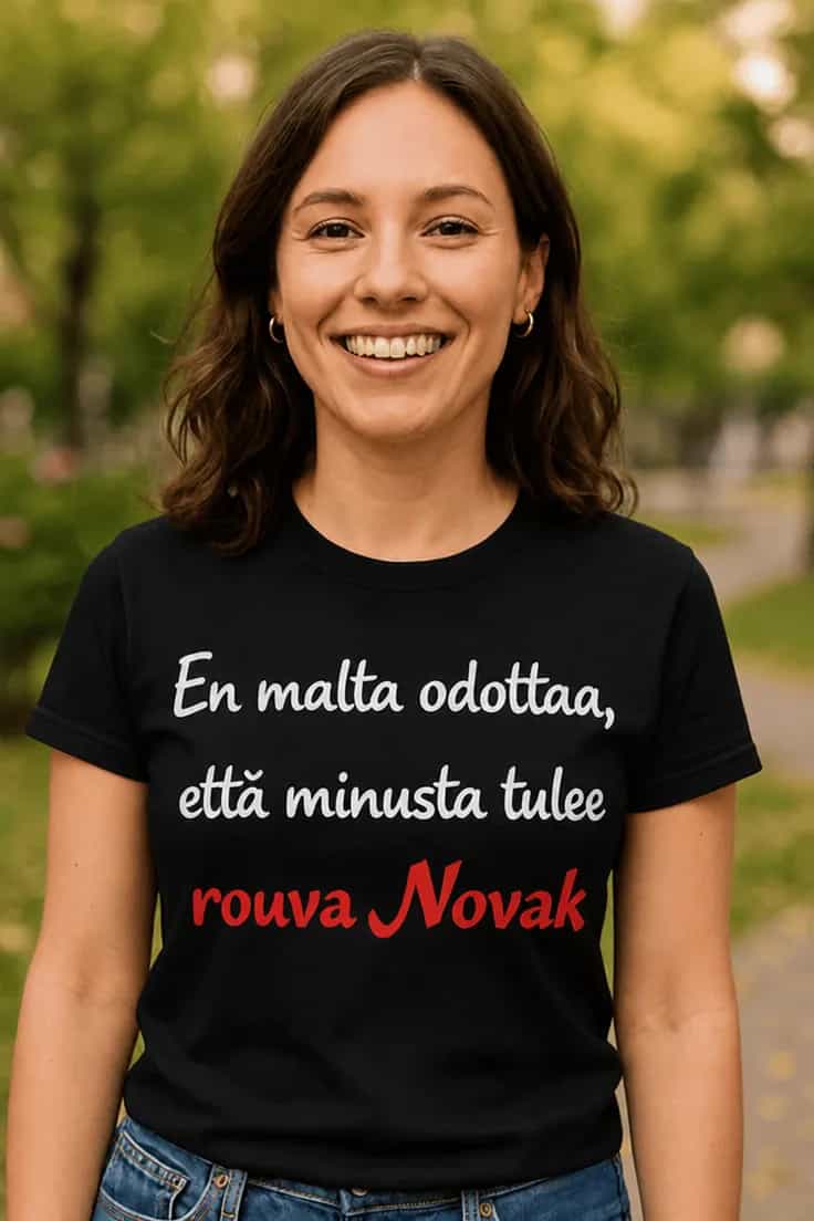 Hauska t-paita En malta odottaa nimellä