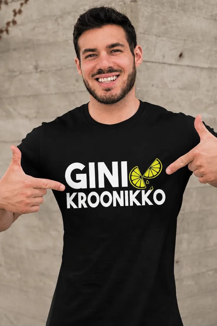 Hauska t-paita Ginikroonikko – GINI KROONIKKO