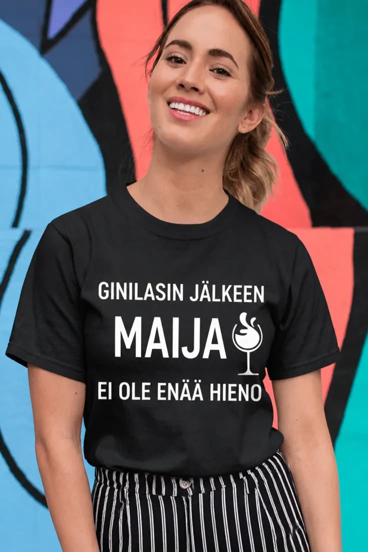 Hauska t-paita Ginilasillisen jälkeen nimellä