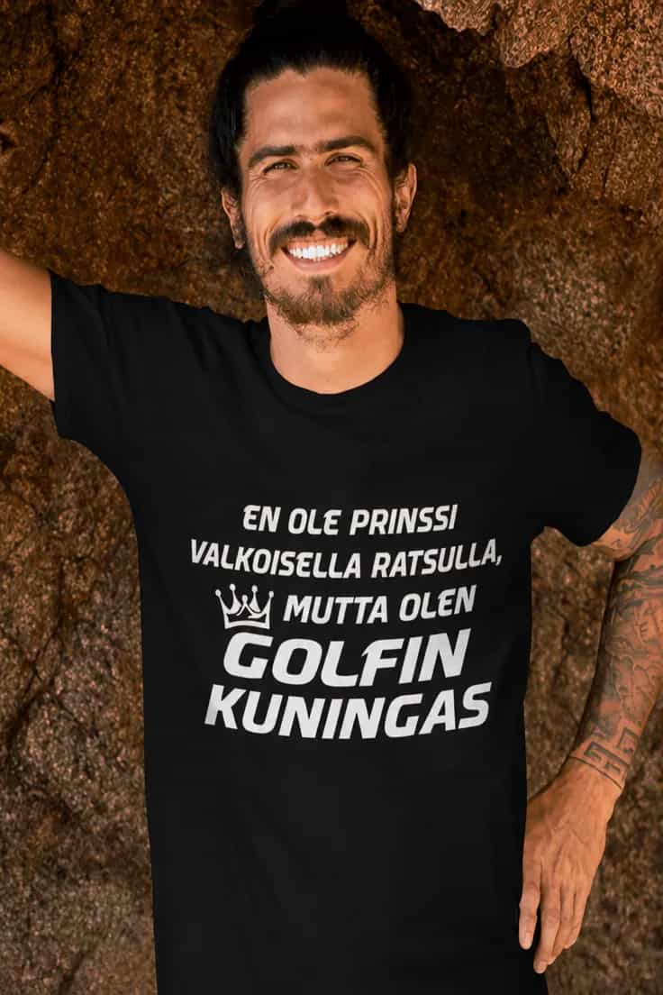 Hauska t-paita Golfin kuningas – EN OLE PRINSSI