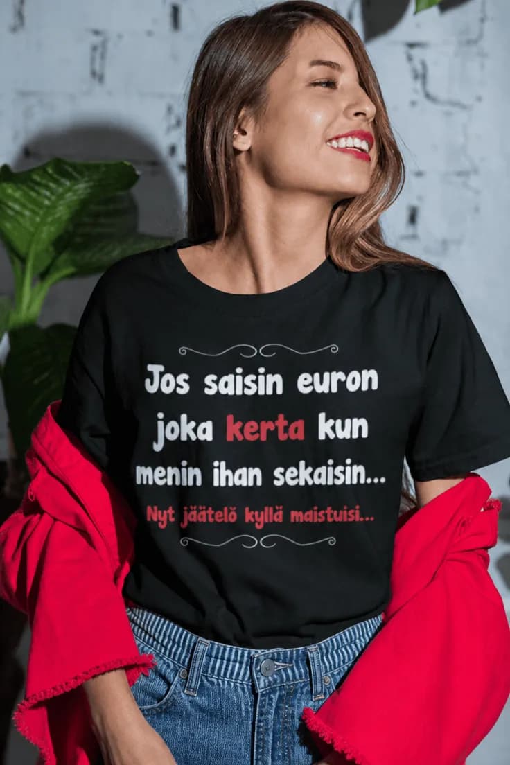Hauska t-paita Hämmentynyt jäätelön ystävä
