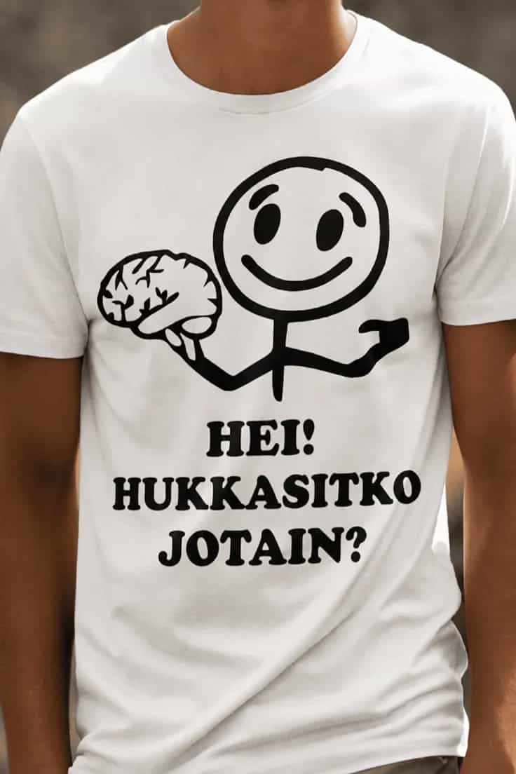 Hauska t-paita Hei hukkasitko jotain