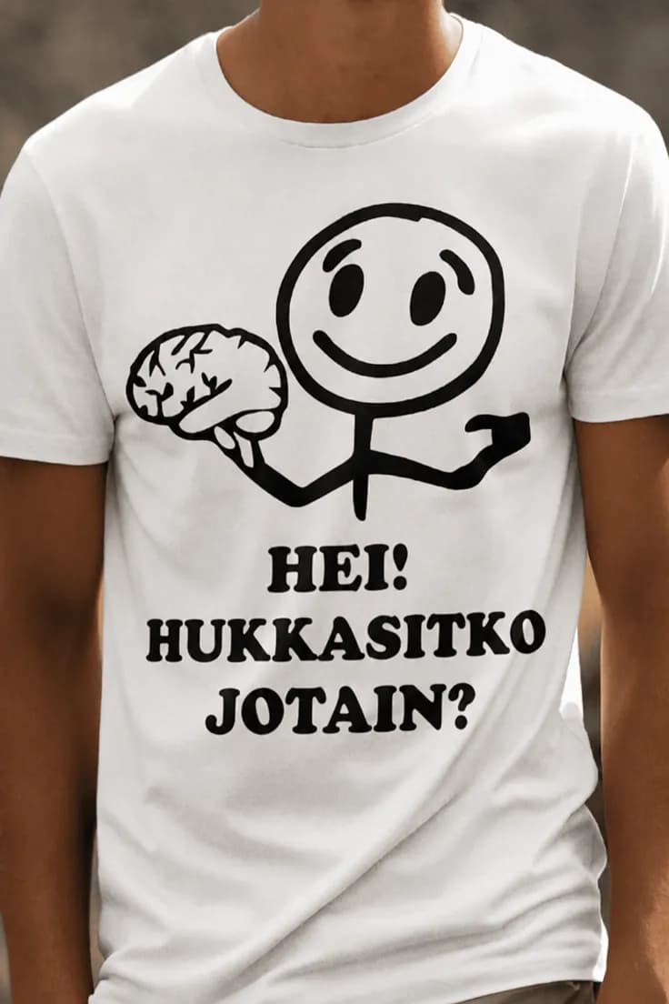 Hauska t-paita Hei hukkasitko jotain