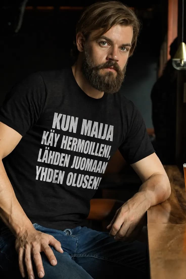Hauska t-paita Hermot ja olut nimellä