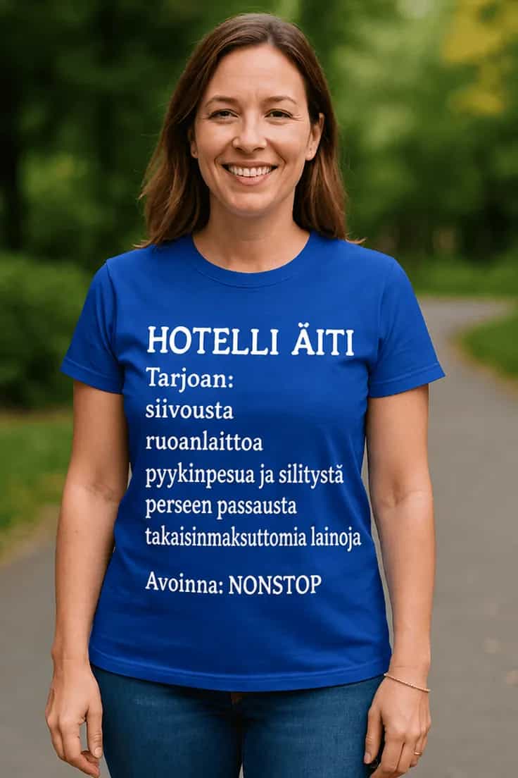 Hauska t-paita Hotelli äiti – HOTELLI ÄITI