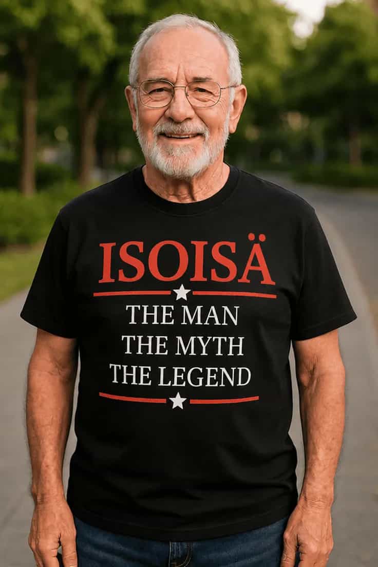 Hauska t-paita Isoisä legenda – ISOISÄ THE MAN