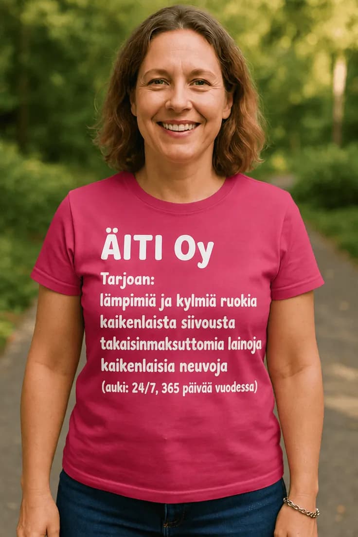 Hauska t-paita Äiti oy äitienpäiväksi – ÄITI Oy