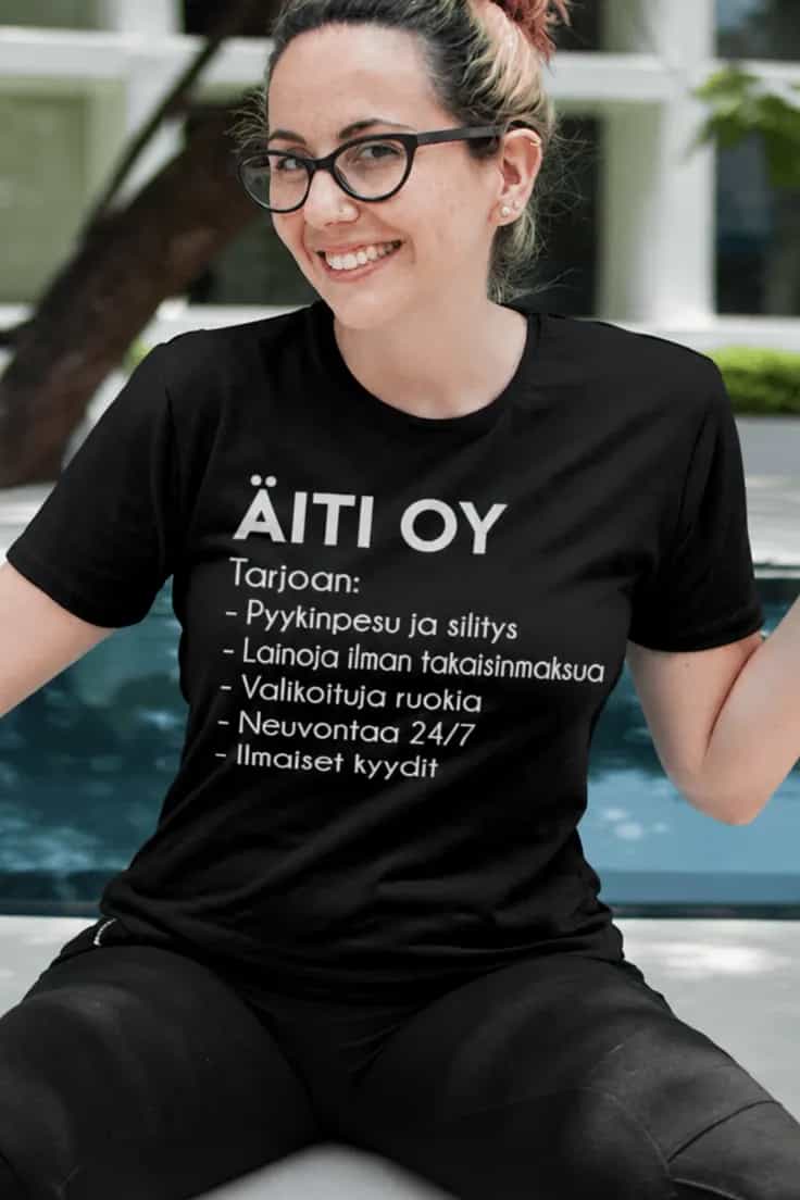 Hauska t-paita Äiti oy äitienpäiväksi – ÄITI OY