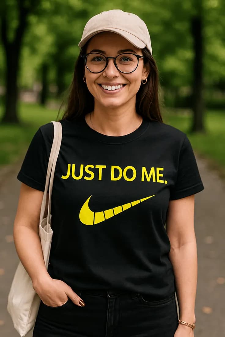 Hauska t-paita Just do me hymy | JUST DO ME..